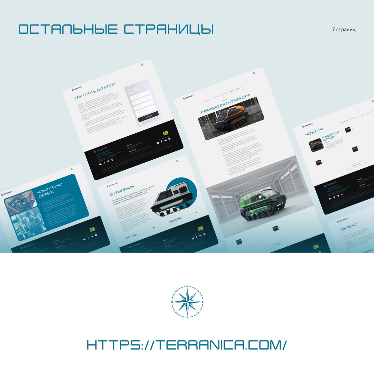 Terranica Expedition - продуктовый сайт и интерактивная 3D-презентация вездехода